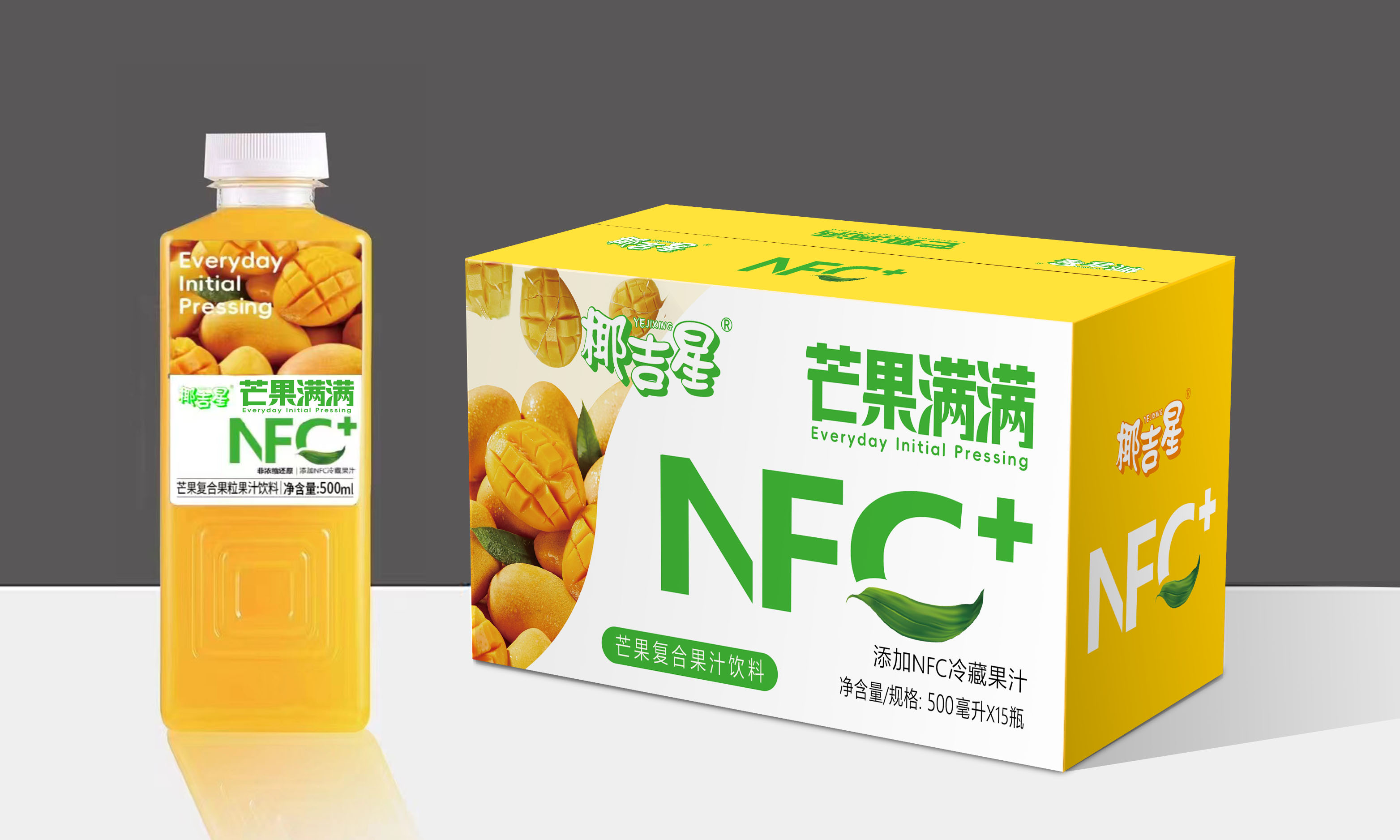 椰吉星NFC芒果满满果汁饮料500mlx15瓶