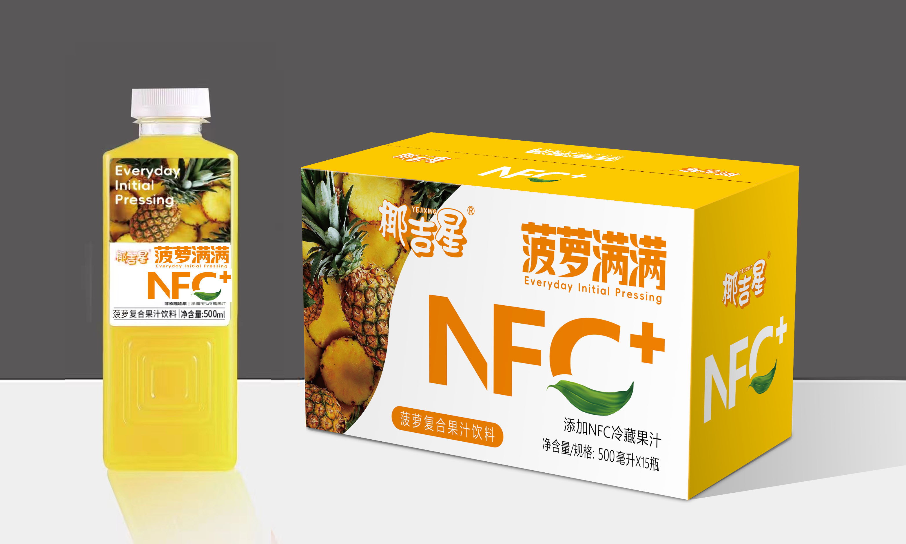椰吉星NFC菠萝满满果汁饮料500mlx15瓶